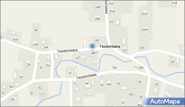 Teodorówka, Teodorówka, 196, mapa Teodorówka