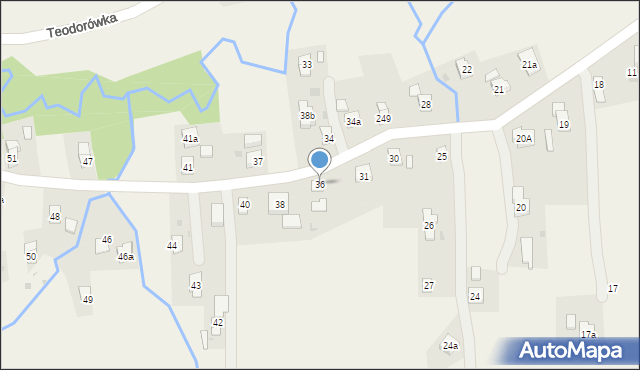 Teodorówka, Teodorówka, 36, mapa Teodorówka