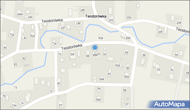 Teodorówka, Teodorówka, 66A, mapa Teodorówka