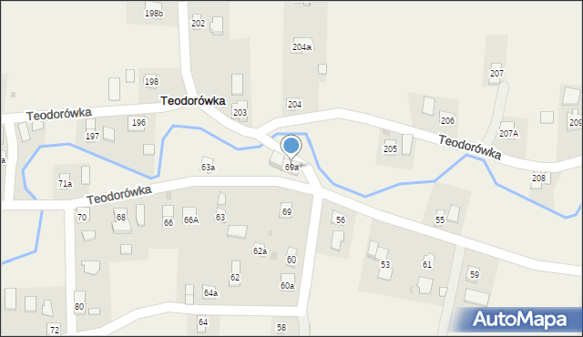 Teodorówka, Teodorówka, 69a, mapa Teodorówka