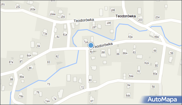 Teodorówka, Teodorówka, 70, mapa Teodorówka