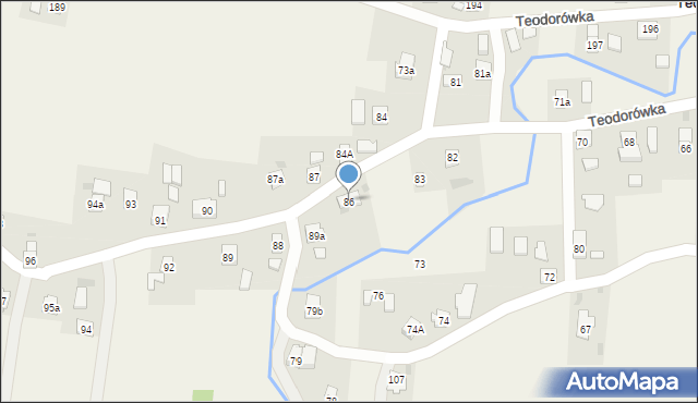 Teodorówka, Teodorówka, 86, mapa Teodorówka