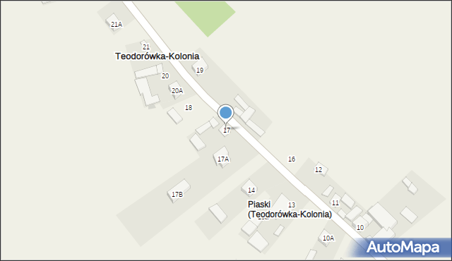 Teodorówka-Kolonia, Teodorówka-Kolonia, 17, mapa Teodorówka-Kolonia