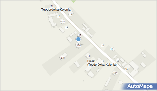 Teodorówka-Kolonia, Teodorówka-Kolonia, 17A, mapa Teodorówka-Kolonia