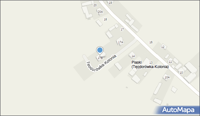 Teodorówka-Kolonia, Teodorówka-Kolonia, 17B, mapa Teodorówka-Kolonia