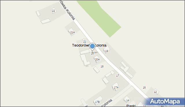 Teodorówka-Kolonia, Teodorówka-Kolonia, 20, mapa Teodorówka-Kolonia