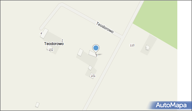 Teodorowo, Teodorowo, 3, mapa Teodorowo