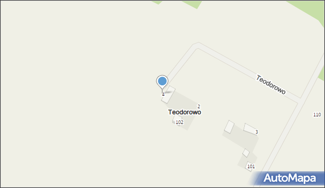 Teodorowo, Teodorowo, 4, mapa Teodorowo