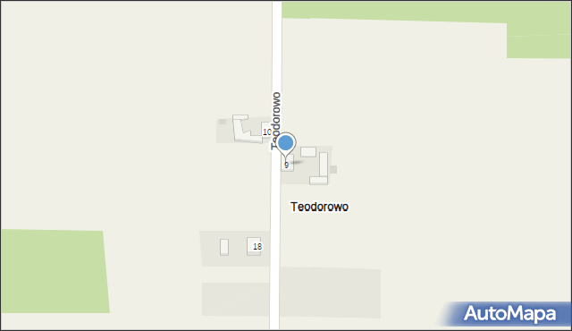 Teodorowo, Teodorowo, 9, mapa Teodorowo