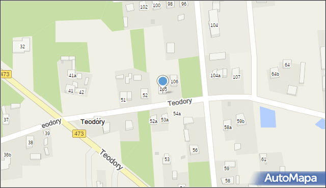 Teodory, Teodory, 105b, mapa Teodory