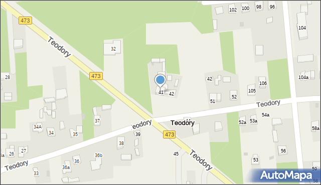 Teodory, Teodory, 41, mapa Teodory