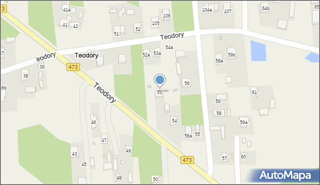 Teodory, Teodory, 53, mapa Teodory