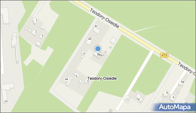 Teodory-Osiedle, Teodory-Osiedle, 6A, mapa Teodory-Osiedle