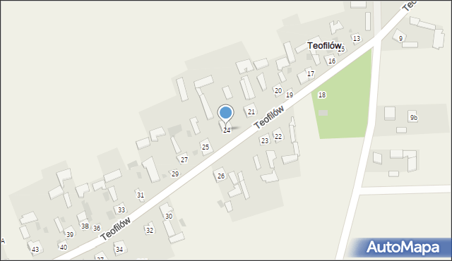 Teofilów, Teofilów, 24, mapa Teofilów