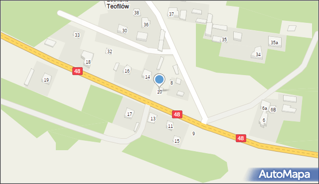 Teofilów, Teofilów, 10, mapa Teofilów