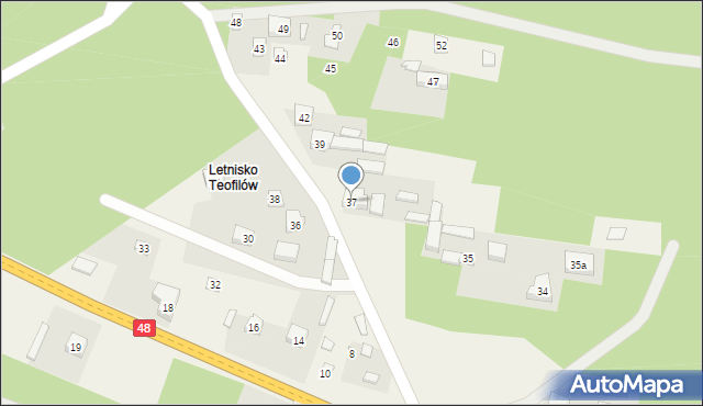 Teofilów, Teofilów, 37, mapa Teofilów