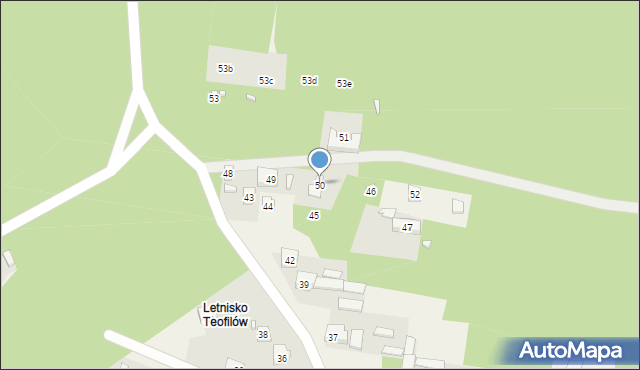 Teofilów, Teofilów, 50, mapa Teofilów