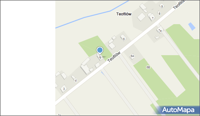 Teofilów, Teofilów, 5, mapa Teofilów