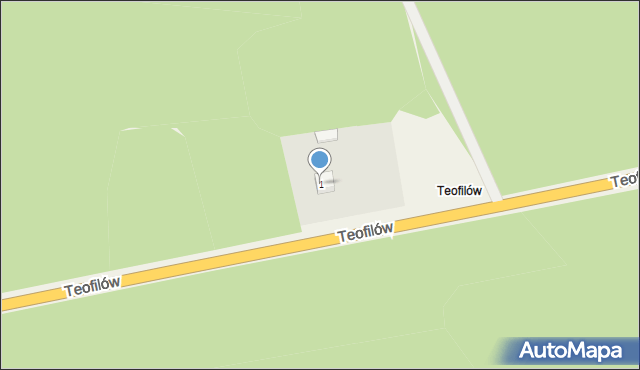 Teofilów, Teofilów, 1, mapa Teofilów