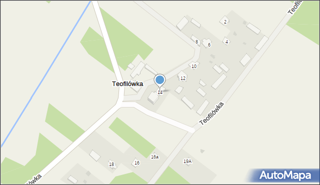 Teofilówka, Teofilówka, 14, mapa Teofilówka