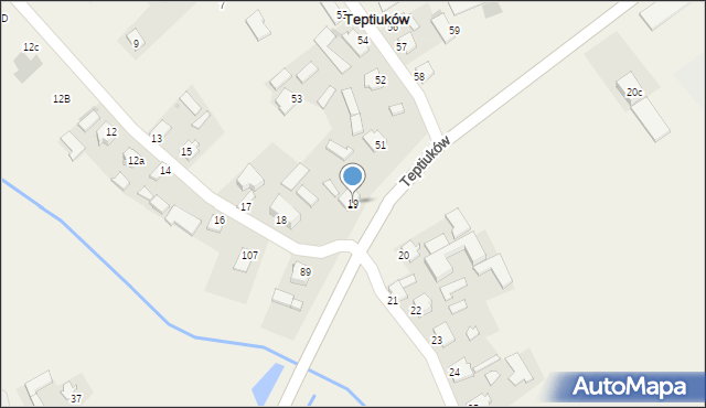 Teptiuków, Teptiuków, 19, mapa Teptiuków