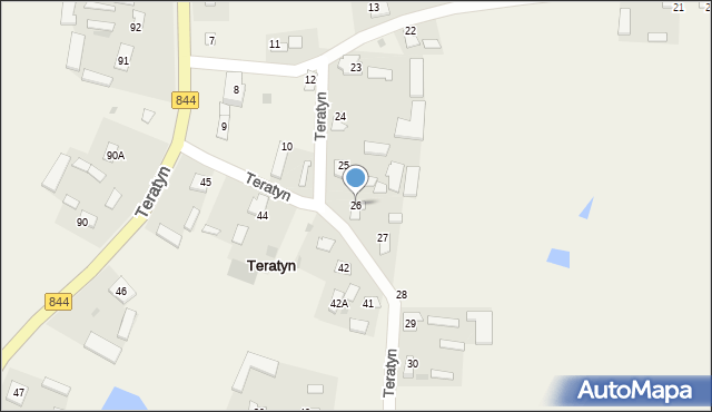 Teratyn, Teratyn, 26, mapa Teratyn