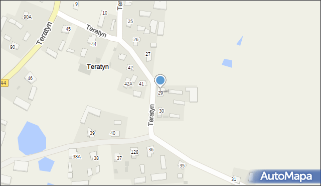 Teratyn, Teratyn, 29, mapa Teratyn