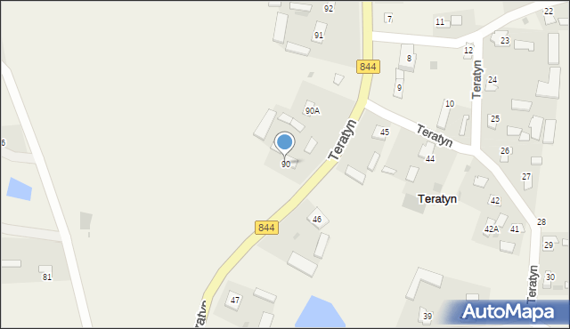 Teratyn, Teratyn, 90, mapa Teratyn