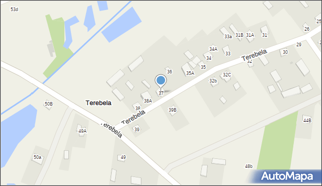 Terebela, Terebela, 37, mapa Terebela