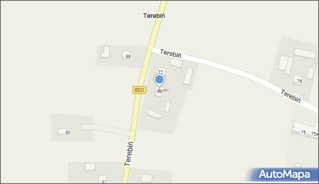 Terebiń, Terebiń, 89, mapa Terebiń