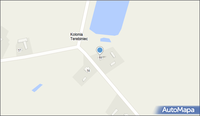 Terebiniec, Terebiniec, 55, mapa Terebiniec