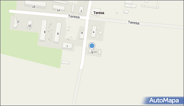Teresa, Teresa, 5, mapa Teresa
