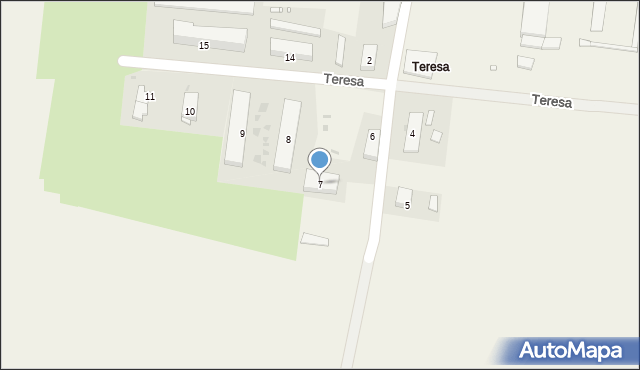 Teresa, Teresa, 7, mapa Teresa