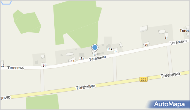 Teresewo, Teresewo, 11, mapa Teresewo