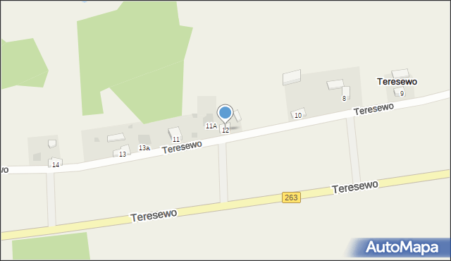 Teresewo, Teresewo, 12, mapa Teresewo