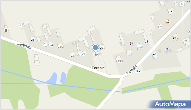 Teresin, Teresin, 20A, mapa Teresin