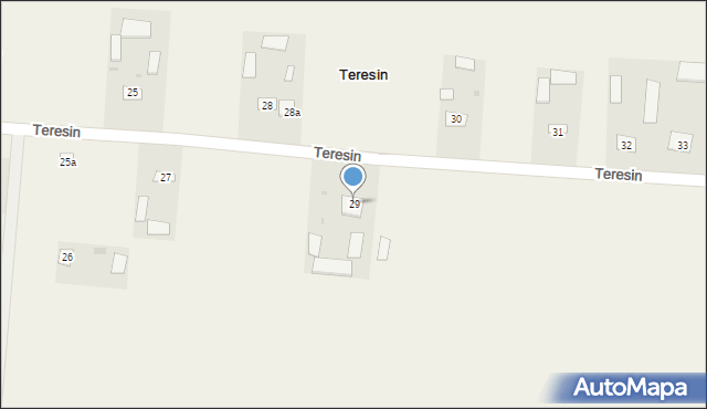 Teresin, Teresin, 29, mapa Teresin