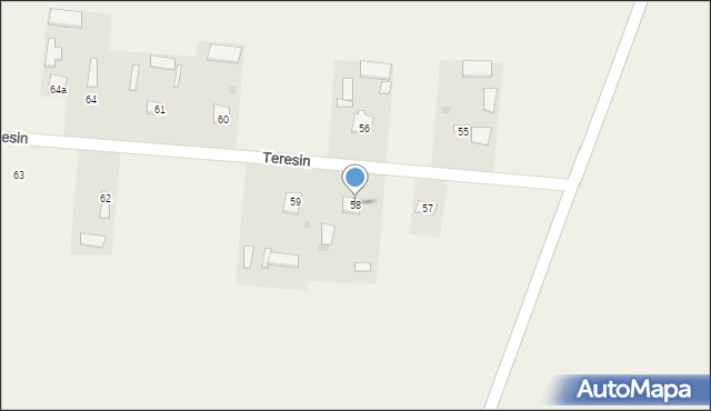 Teresin, Teresin, 58, mapa Teresin