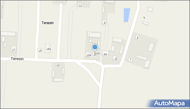 Teresin, Teresin, 10, mapa Teresin