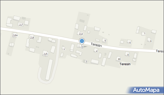 Teresin, Teresin, 2, mapa Teresin