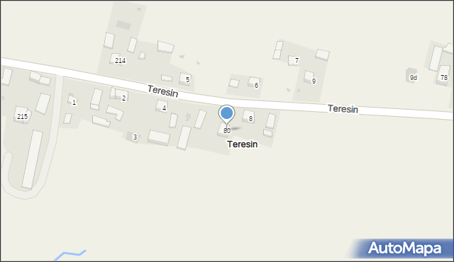 Teresin, Teresin, 80, mapa Teresin