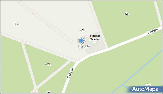 Teresin, Teresin, 36, mapa Teresin