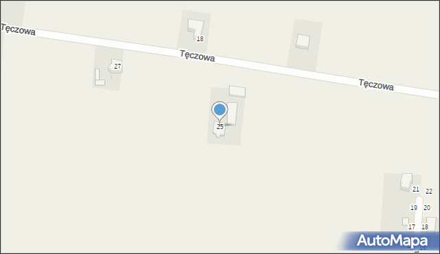 Teresin, Tęczowa, 25, mapa Teresin