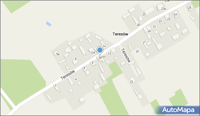 Teresów, Teresów, 10, mapa Teresów