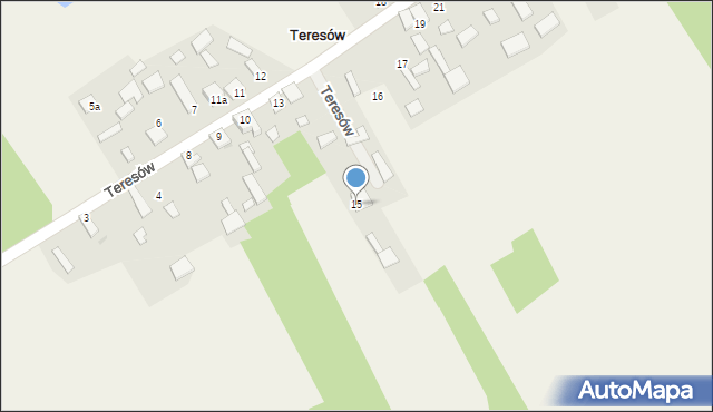 Teresów, Teresów, 15, mapa Teresów