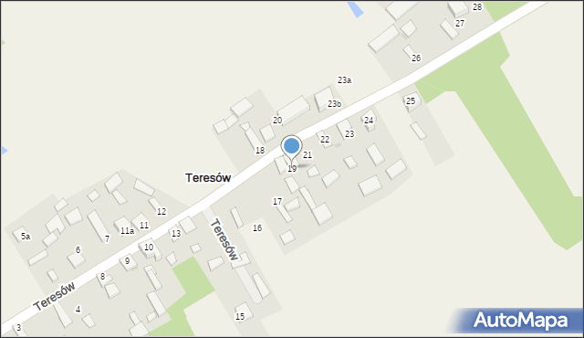 Teresów, Teresów, 19, mapa Teresów