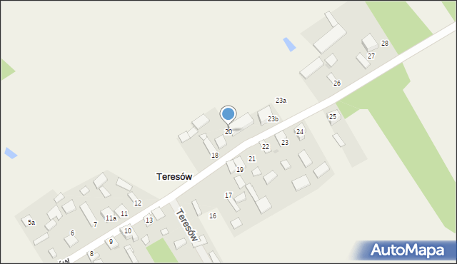 Teresów, Teresów, 20, mapa Teresów