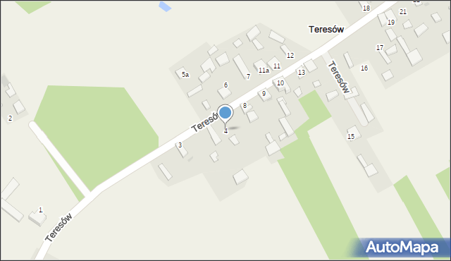 Teresów, Teresów, 4, mapa Teresów