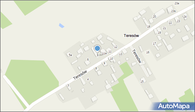 Teresów, Teresów, 7, mapa Teresów