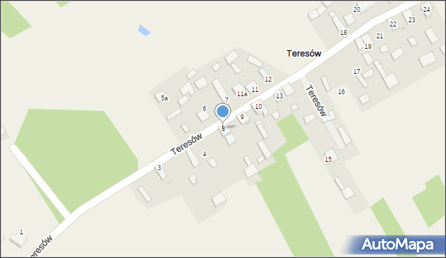 Teresów, Teresów, 8, mapa Teresów